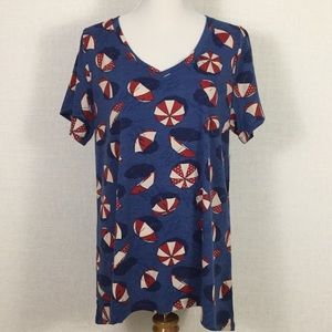 NWT LuLaRoe Christy tee - beach umbrellas ⛱